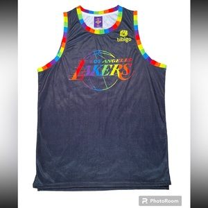 LA Lakers Rainbow Pride basketball jersey SzXL